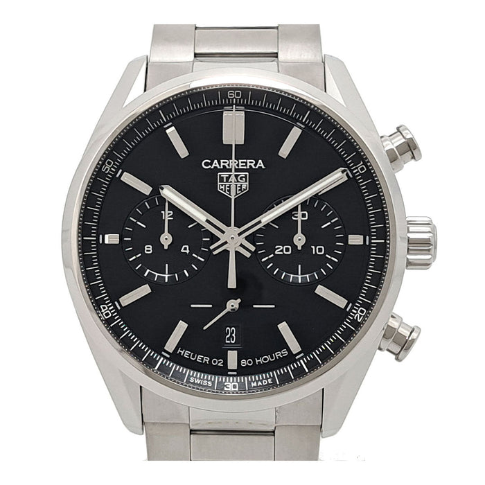 TAG HEUER 
カレラ キャリバー ホイヤー02 クロノグラフ 
箱ギャラ付