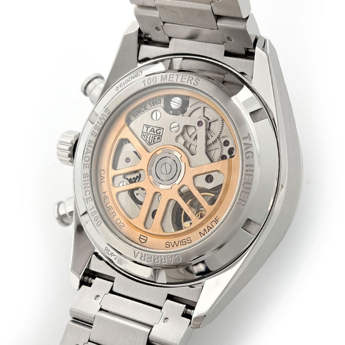 TAG HEUER 
カレラ キャリバー ホイヤー02 クロノグラフ 
箱ギャラ付