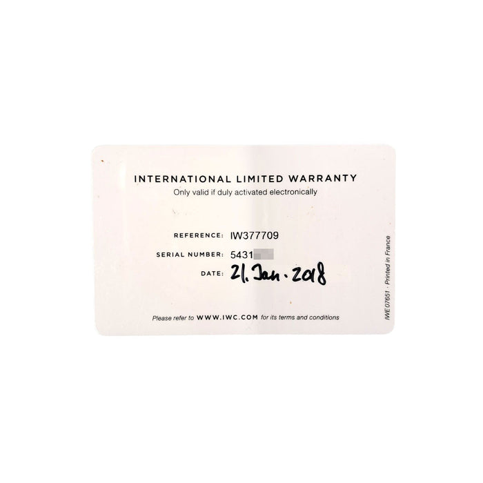 IWC 
パイロット・ウォッチ・クロノグラフ 
ギャラ付