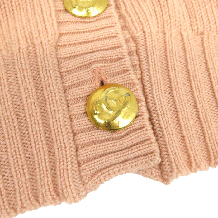 CHANEL 
93A COCO CC ココボタン ゴールドカラー金具 
ココマーク ヴィンテージ カシミヤ カーディガン