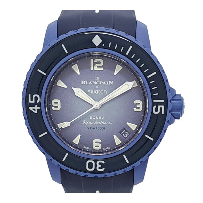 Blancpain 
ブランパン×スウォッチ フィフティ ファゾムス 
箱ギャラ付