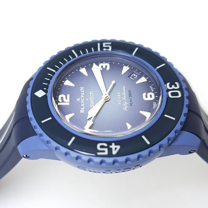 Blancpain 
ブランパン×スウォッチ フィフティ ファゾムス 
箱ギャラ付