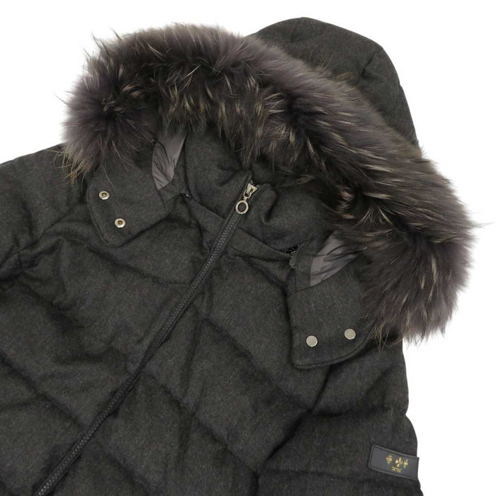 TATRAS 
ウール ロング ジップアップ 
LAVIANA ラビアナ ファー付き ダウンコート