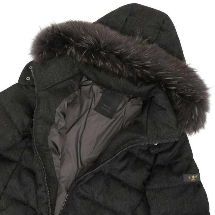 TATRAS 
ウール ロング ジップアップ 
LAVIANA ラビアナ ファー付き ダウンコート