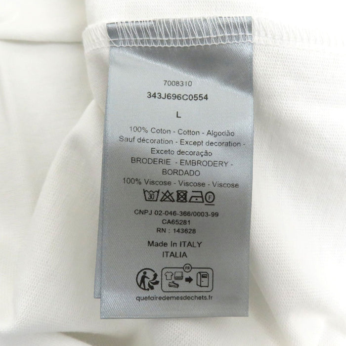 Dior 
刺繍 コットン 
ロゴ エンブロイダリー Tシャツ 
ディオールオム