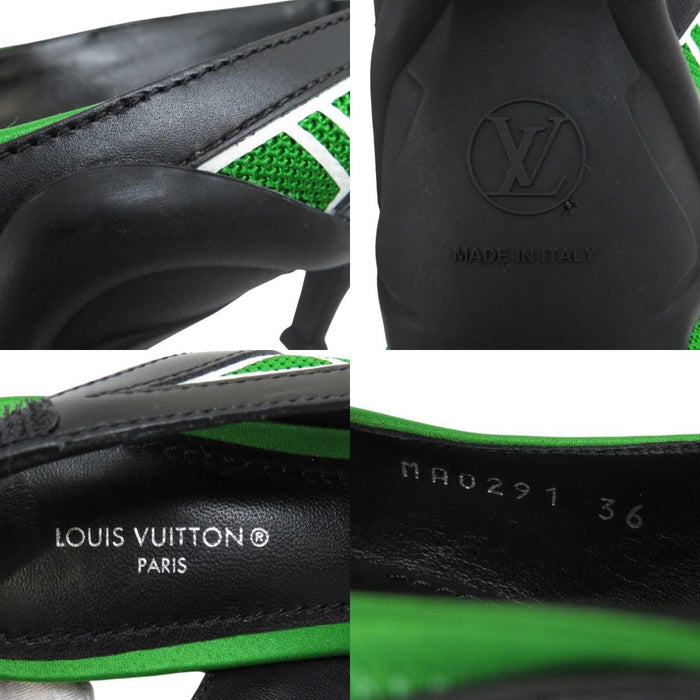 LOUIS VUITTON 
LV cercle satin cuir 
Arclight ligne slingback escarpins