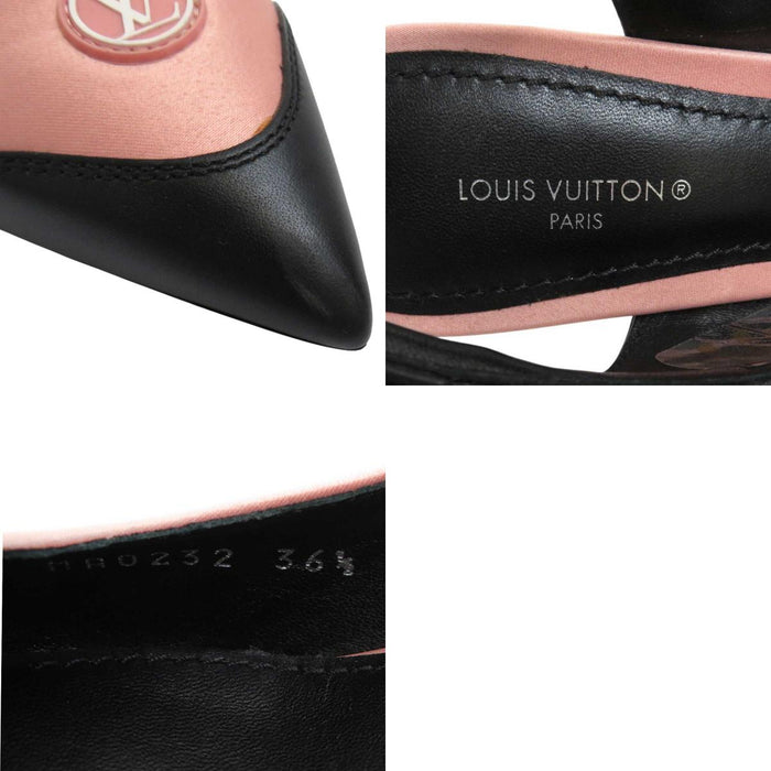 LOUIS VUITTON 
LVサークル ロゴ サテン 
アークライトライン スリングバック パンプス