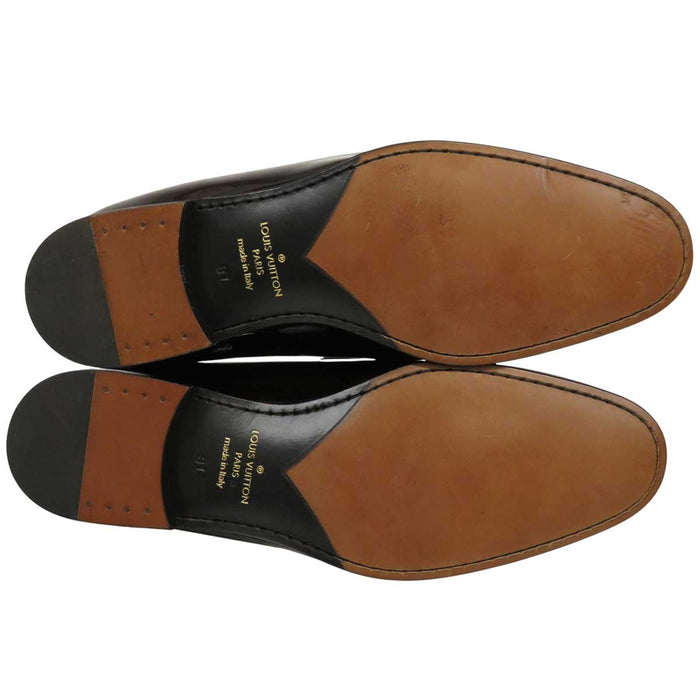 LOUIS VUITTON 
LVサークル ロゴ パテトントレザー 
クラブ ライン ローファー 
モノグラム