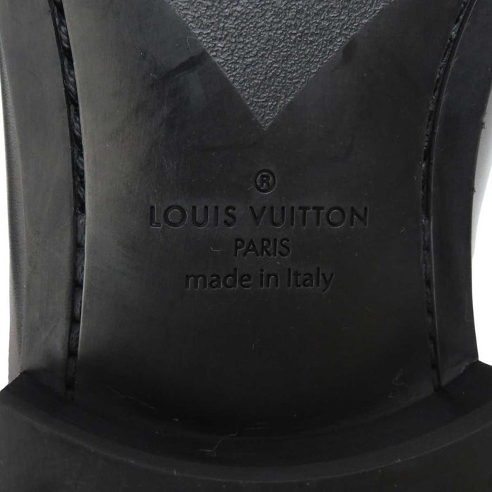 LOUIS VUITTON 
LV chaussures derby en cuir à bout plain 
ligne Hausmann 
Damier