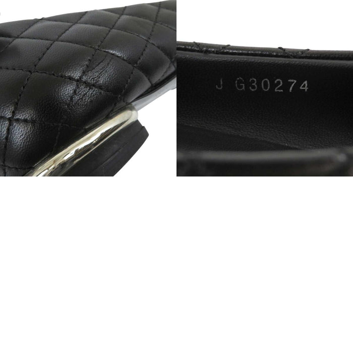CHANEL 
COCO CC ロゴ レザー ラウンドトゥ 
ココマーク マトラッセ バレエシューズ