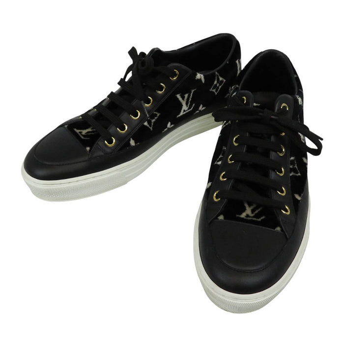 LOUIS VUITTON 
LV ロゴ ベロア ローカット 
ステラー ライン スニーカー 
モノグラム