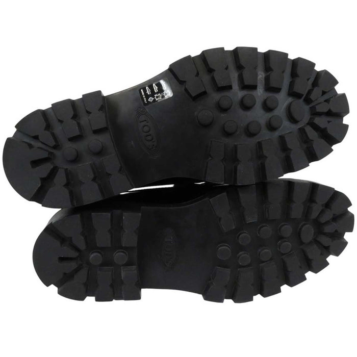 TOD’S 
ロゴ チェーン タッセル ゴールドカラー金具 
フリンジ ローファー