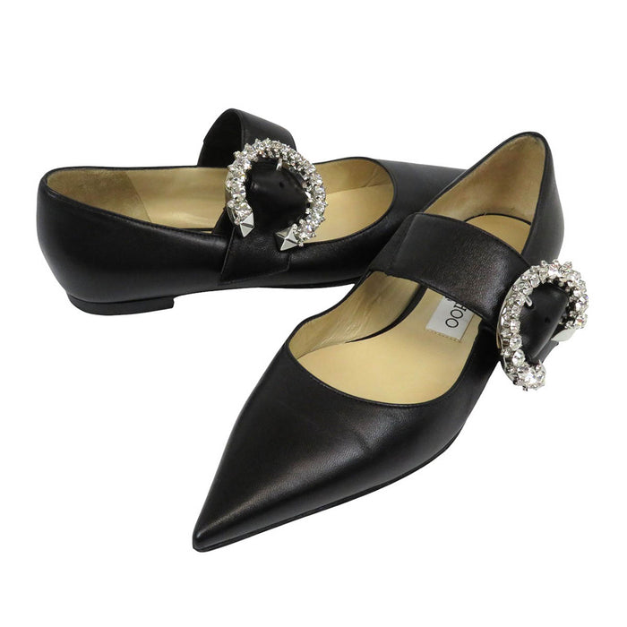 JIMMY CHOO 
メリージェーン ビジュー 
メルヴァ バレリーナ フラット パンプス