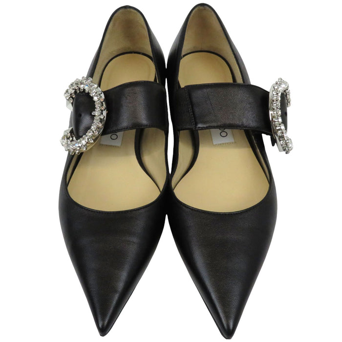 JIMMY CHOO 
メリージェーン ビジュー 
メルヴァ バレリーナ フラット パンプス