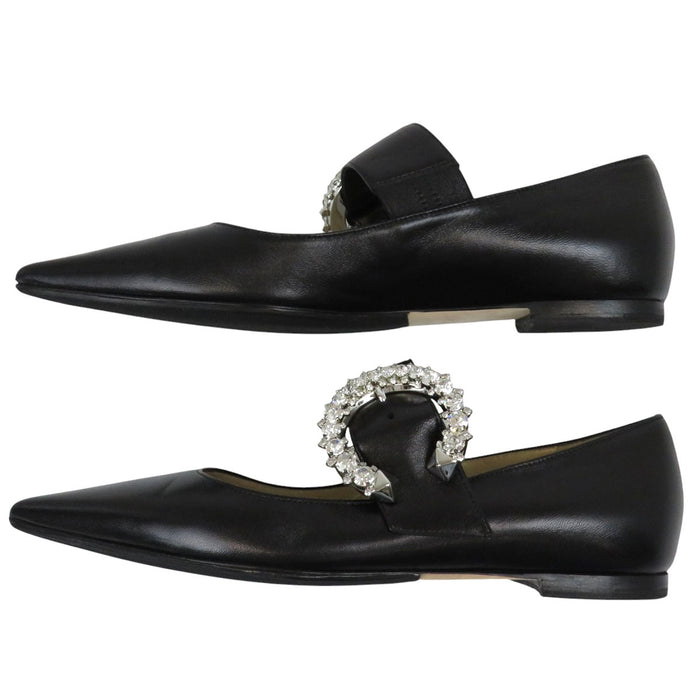 JIMMY CHOO 
メリージェーン ビジュー 
メルヴァ バレリーナ フラット パンプス