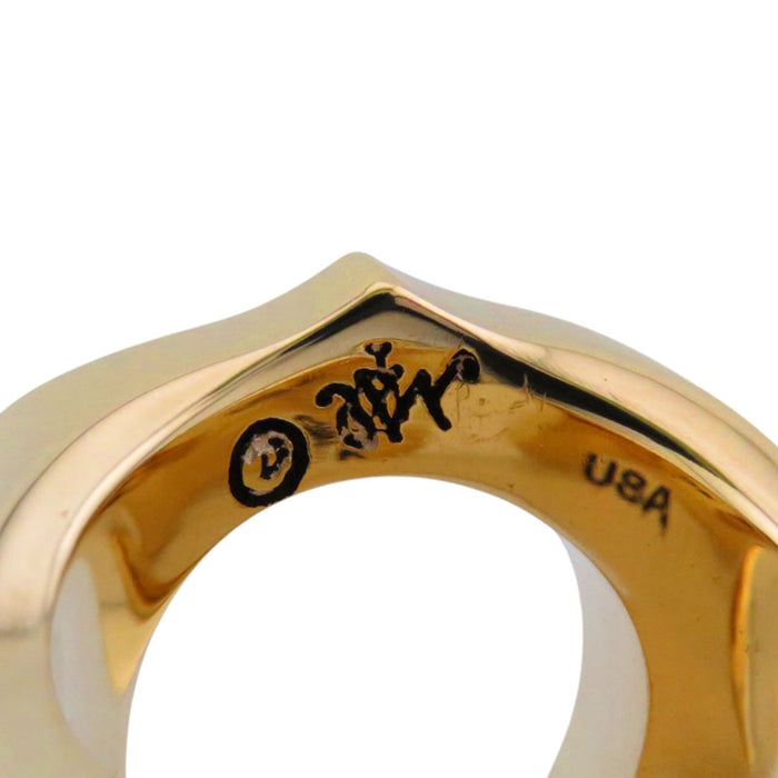 FILET MIGNON 
T-H.S BAGUE en or jaune 
8K FER À CHEVAL BAGUE DIAMANT TAILLE ÉPAISSE