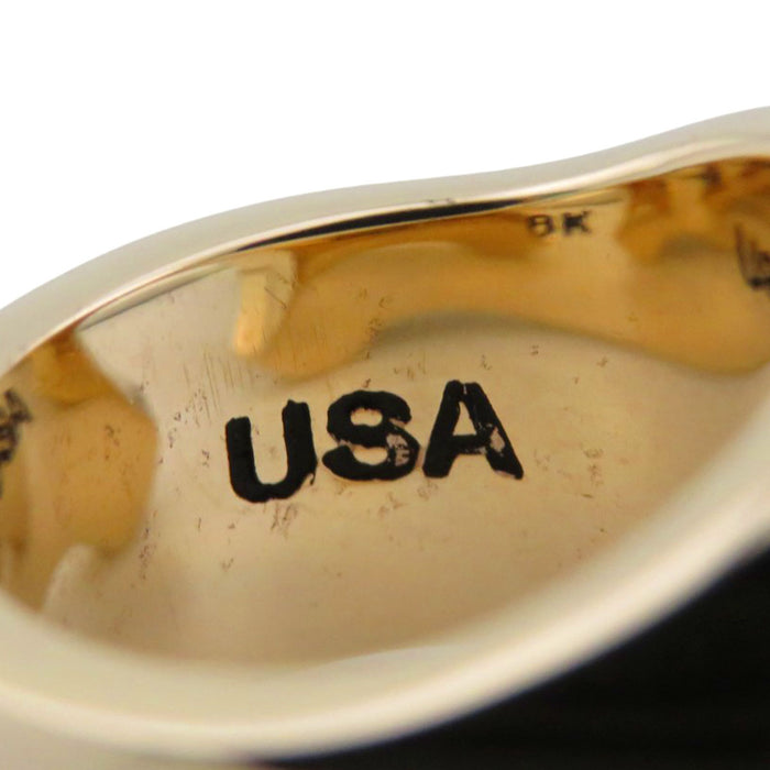 TENDERLOIN 
T-H.S RING イエローゴールド 
8K ホースシュー ダイヤ リング チックサイズ