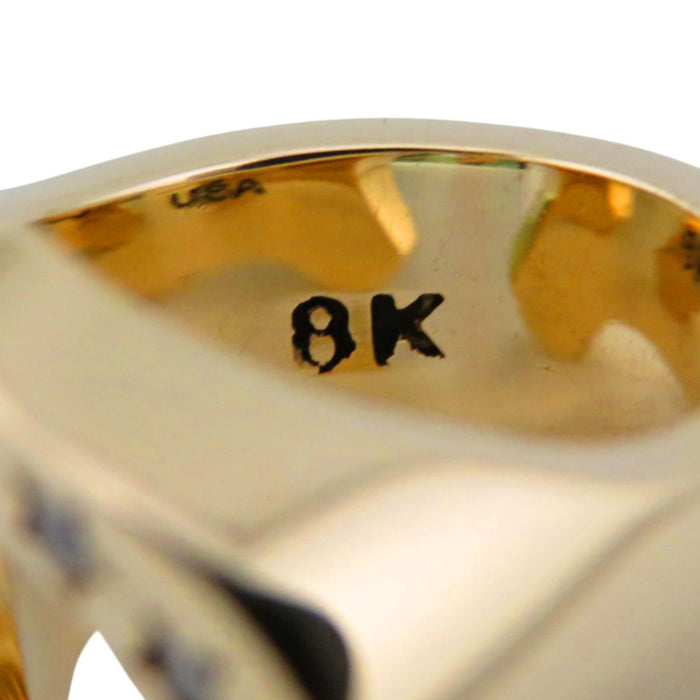 TENDERLOIN 
T-H.S RING イエローゴールド 
8K ホースシュー ダイヤ リング チックサイズ