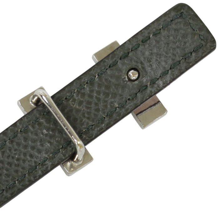 HERMES 
U刻印 Hベルト ロゴ シルバーカラーメタル 
H メドール リバーシブル ベルト 13MM