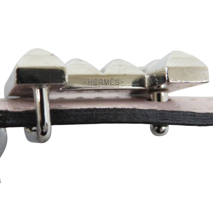 HERMES 
U刻印 Hベルト ロゴ シルバーカラーメタル 
H メドール リバーシブル ベルト 13MM