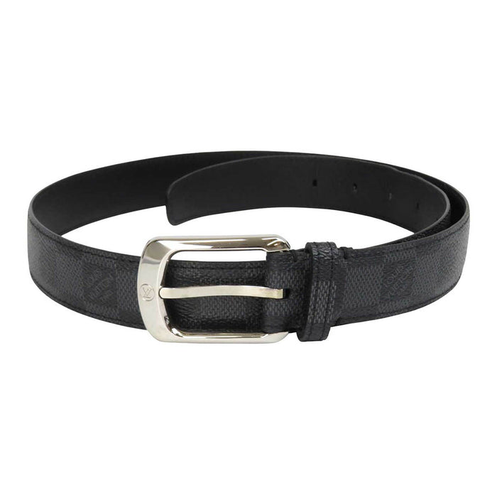 LOUIS VUITTON 
LV ロゴ レザー 
ダミエグラフィット ベルト