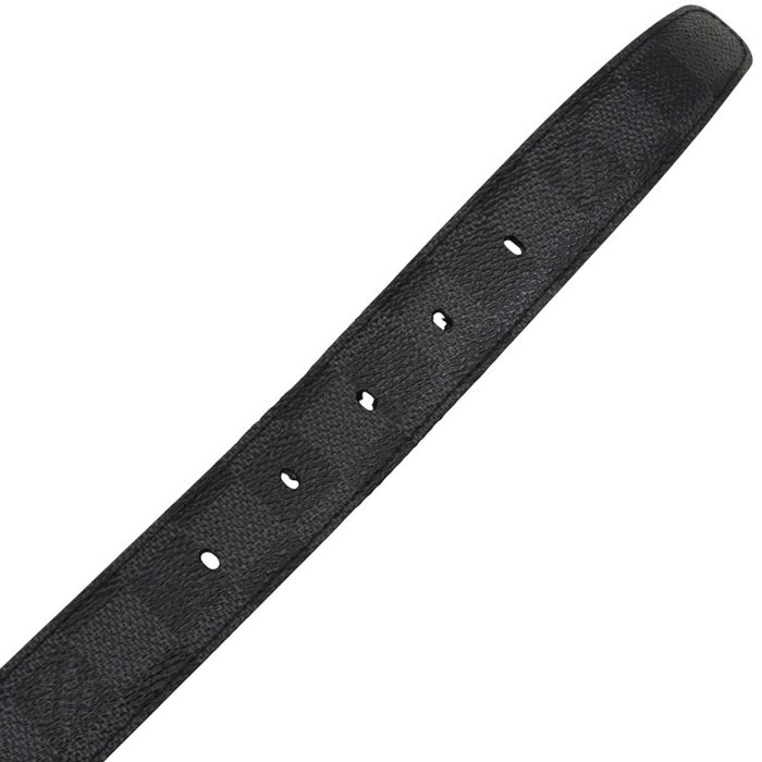 LOUIS VUITTON
LV logo leather
Damier Graphite belt