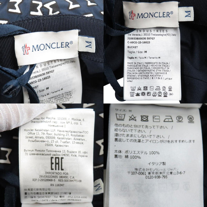 MONCLER 
2024年 ワッペン 総柄 
BUCKET バケットハット