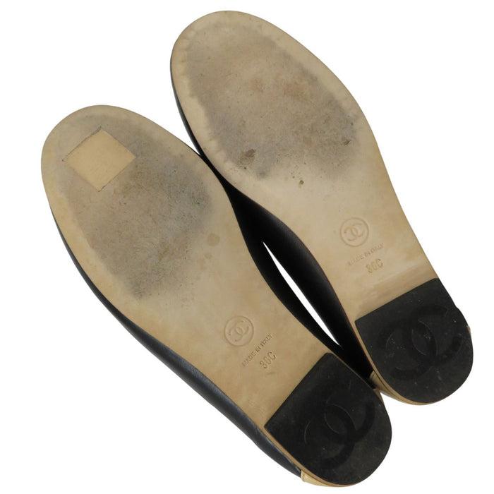 CHANEL 
COCO CC ロゴ チェーン 
ココマーク レザー シューズ