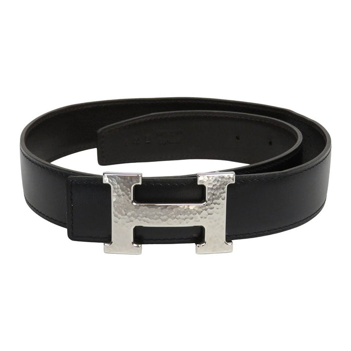 HERMES 
H アッシュ ロゴ シルバーカラー金具 □G刻印 レザー 32mm 
H マルトレ リバーシブル ベルト