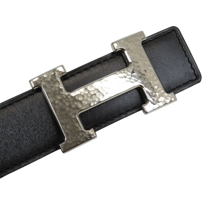 HERMES 
H アッシュ ロゴ シルバーカラー金具 □G刻印 レザー 32mm 
H マルトレ リバーシブル ベルト