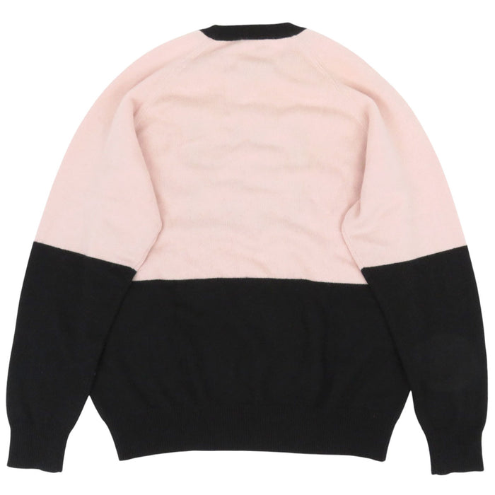 GIVENCHY 
バイカラー 
ロゴ カシミヤ ロングスリーブ ニット