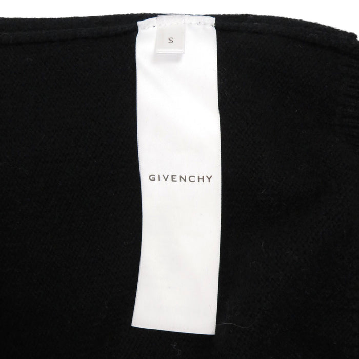 GIVENCHY 
バイカラー 
ロゴ カシミヤ ロングスリーブ ニット