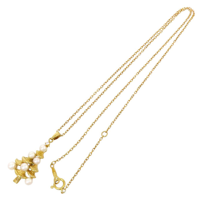 MIKIMOTO 
Christmas Tree Motif Necklace