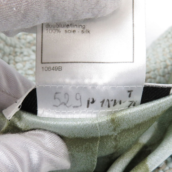 CHANEL 
00A COCO CC ロゴ ウール シルク 
ココマーク ミックス ツイード ロングコート