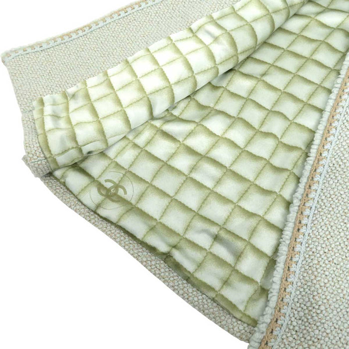 CHANEL 
00A COCO CC ロゴ ウール シルク 
ココマーク ミックス ツイード ロングコート