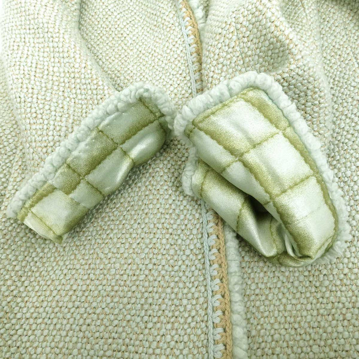 CHANEL 
00A COCO CC ロゴ ウール シルク 
ココマーク ミックス ツイード ロングコート