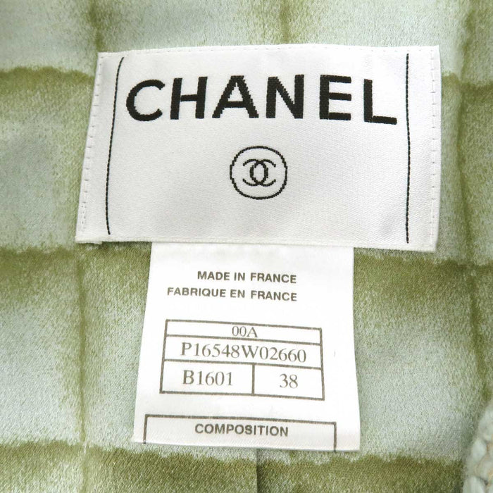 CHANEL 
00A COCO CC ロゴ ウール シルク 
ココマーク ミックス ツイード ロングコート