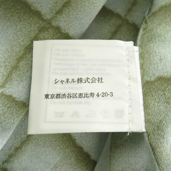 CHANEL 
00A COCO CC ロゴ ウール シルク 
ココマーク ミックス ツイード ロングコート