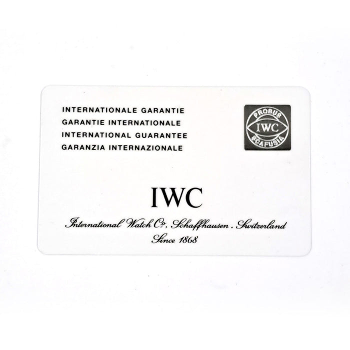 IWC Portofino with warranty card
