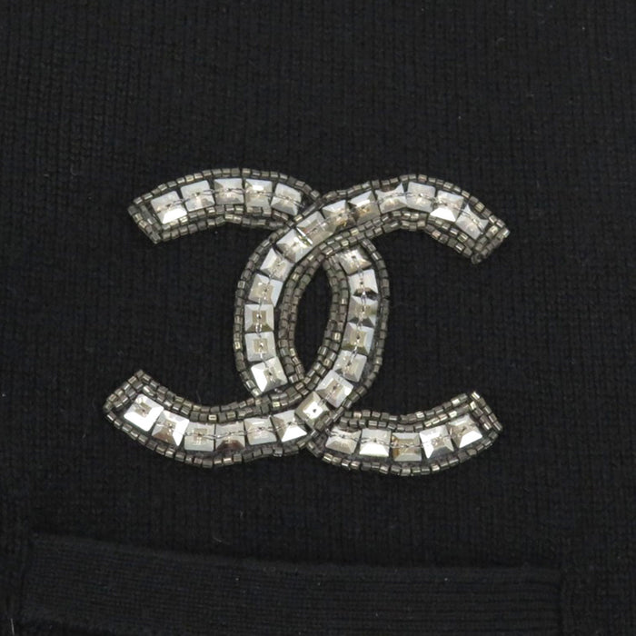 CHANEL 
COCO CC ココボタン ロゴ ロングスリーブ 
ココマーク ビジュー カーディガン