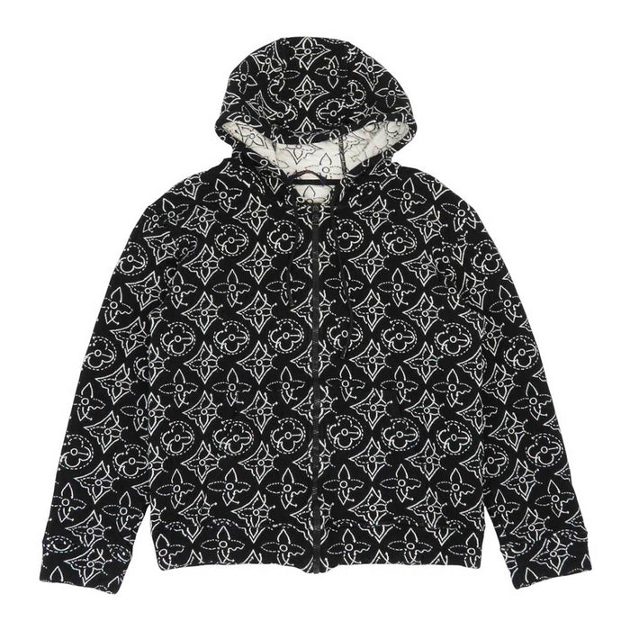 LOUIS VUITTON 
Felpa con cappuccio con zip Monogramma collaborazione NBA con logo LV a motivo completo RM212M DM0 HLY12W