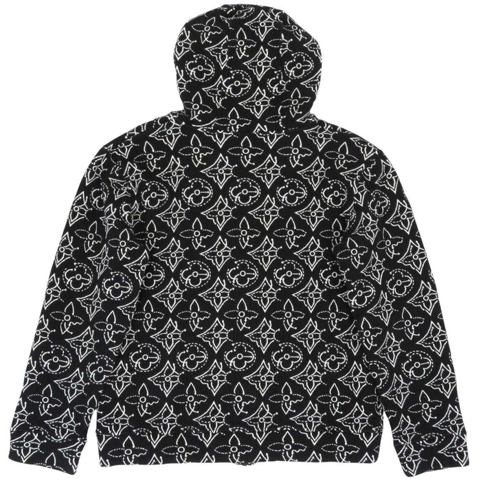 LOUIS VUITTON 
Felpa con cappuccio con zip Monogramma collaborazione NBA con logo LV a motivo completo RM212M DM0 HLY12W