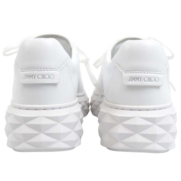 JIMMY CHOO 
レザー プラットフォーム ローカット ロゴ 
ダイヤモンド ライト マキシ F スニーカー