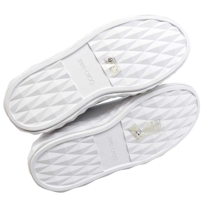 JIMMY CHOO 
レザー プラットフォーム ローカット ロゴ 
ダイヤモンド ライト マキシ F スニーカー