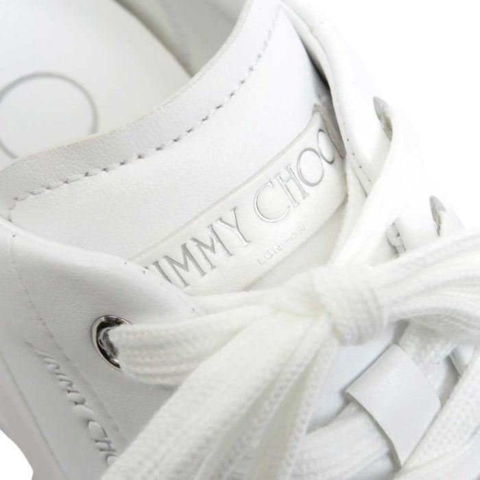 JIMMY CHOO 
レザー プラットフォーム ローカット ロゴ 
ダイヤモンド ライト マキシ F スニーカー