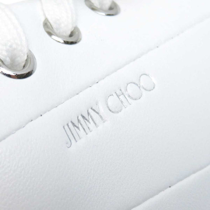 JIMMY CHOO 
レザー プラットフォーム ローカット ロゴ 
ダイヤモンド ライト マキシ F スニーカー