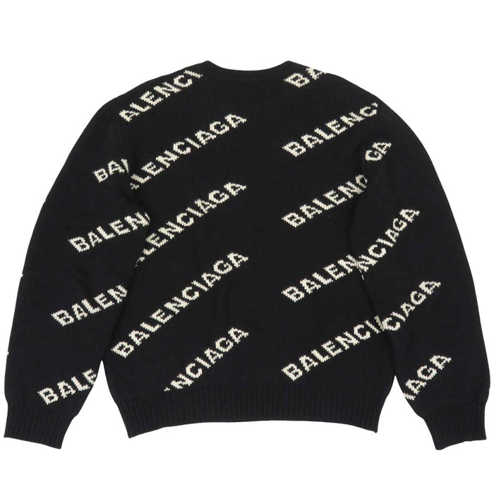 BALENCIAGA 
総柄 キャメル混 ウール混 
オールオーバーロゴ ニット