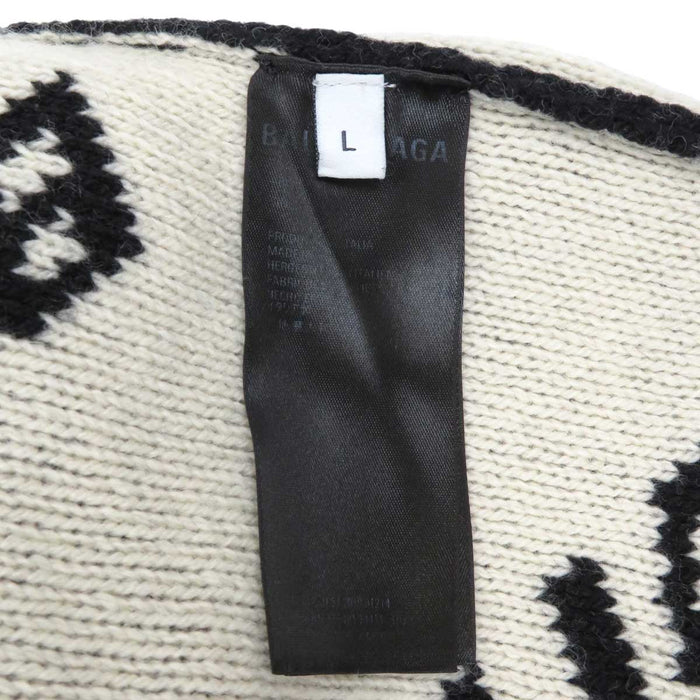 BALENCIAGA 
総柄 キャメル混 ウール混 
オールオーバーロゴ ニット