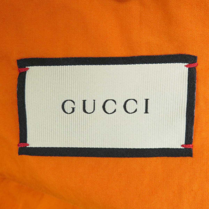 GUCCI 
コットン 
ヴィンテージロゴ バックプリント ミリタリージャケット
