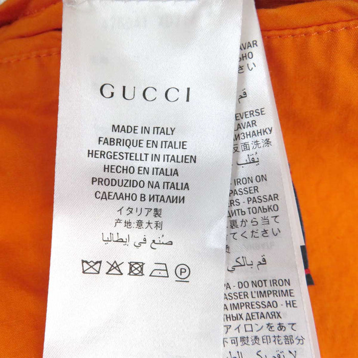 GUCCI 
コットン 
ヴィンテージロゴ バックプリント ミリタリージャケット